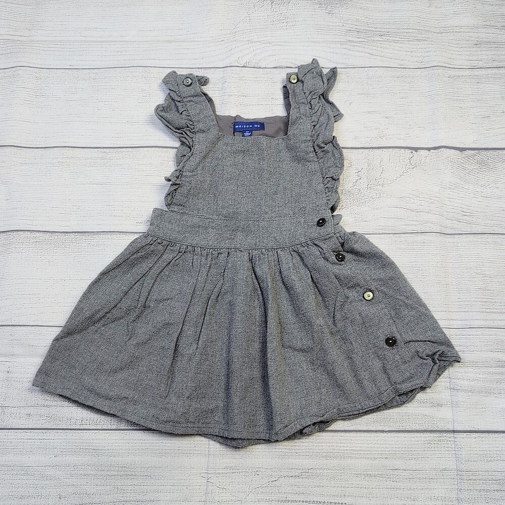 3 Maison Me Gray Ruffled Pinafore